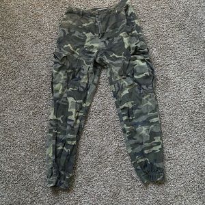 Green Camo Cargo Pants